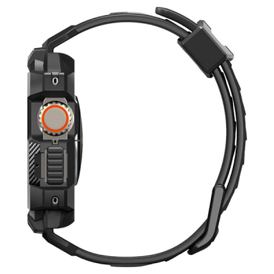 Чехол с ремешком Spigen Rugged Armor Pro для Apple Watch Ultra 49 мм, (ACS05460) черный