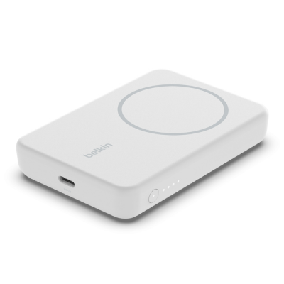 Внешний аккумулятор Belkin Magnetic Wireless Power Bank 5000 мАч (BPD004BTWT) белый