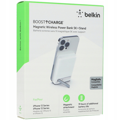 Внешний аккумулятор Belkin Magnetic Wireless Power Bank 5000 мАч (BPD004BTWT) белый