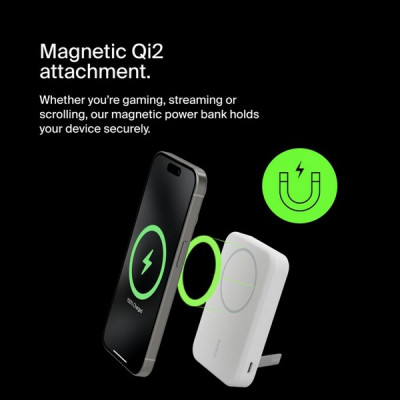 Внешний аккумулятор Belkin BoostCharge Pro Magnetic Power Bank 8000mAh (BPD007btWH) White