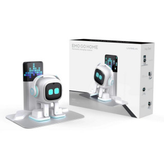Умный робот EMO Go Home AI Desktop Pet Robot + беспроводная станция GO HOME (White)