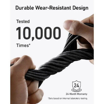 Кабель Anker USB-C to USB-C 1.8 м 240W Nylon (A81D6H11) Black