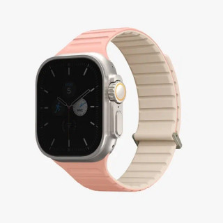 ​Ремень силиконовый Uniq REVIX EVO для Apple Watch 49/45/44/42MM розовый/слоновая кость (CREPE PINK/IVORY) 49MM-REVECPNKIVY