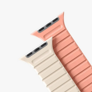 ​Ремень силиконовый Uniq REVIX EVO для Apple Watch 49/45/44/42MM розовый/слоновая кость (CREPE PINK/IVORY) 49MM-REVECPNKIVY