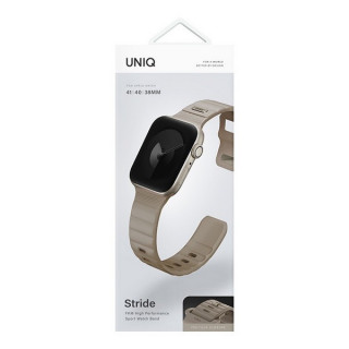 Ремешок Uniq Stride FKM Rubber для Apple Watch 41/40/38 мм светлый хаки (Pale Khaki) (41MM-STRIPKHA)