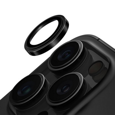 Защитное стекло Uniq OPTIX Prime Camera Lens для iPhone 16 Pro/16 Pro Max Sapphire Stainless steel Black (IP6.3P-6.9P(2024)-SSFSLENSBLK)