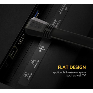 Кабель Ugreen ED015 HDMI - HDMI Flat Cable 2 м (70159) черный