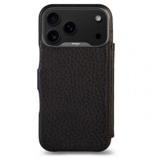 Чехол-книжка из кожи Vaja Folio для iPhone 17 Pro Max 6.9" Floater Black