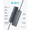 Хаб Anker USB-C Hub 14-in-1 Triple Display (A8389HA1) Gray