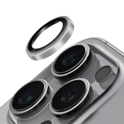 Защитное стекло Uniq OPTIX Prime Camera Lens для iPhone 16 Pro/16 Pro Max Sapphire Stainless steel Silver (IP6.3P-6.9P(2024)-SSFSLENSSIL)