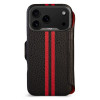 Чехол книжка/бумажник из кожи Vaja Wallet для iPhone 17 Pro Max 6.9" V-Mag GTX Black and Rosso