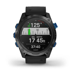 Умные часы Garmin Descent MK2I титановые с DLC-покрытием и черным ремешком 010-02132-11
