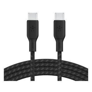 Кабель Belkin Boost Charge Braided USB-C - USB-C, 2 м, нейлон, черный (CAB014bt2MBK)