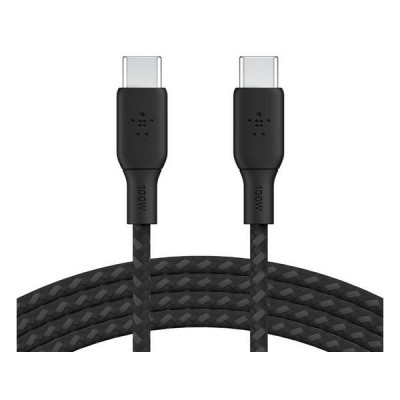 Кабель Belkin Boost Charge Braided USB-C - USB-C, 2 м, нейлон, черный (CAB014bt2MBK)