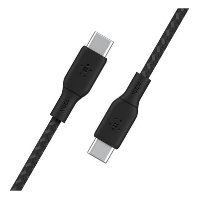 Кабель Belkin Boost Charge Braided USB-C - USB-C, 2 м, нейлон, черный (CAB014bt2MBK)