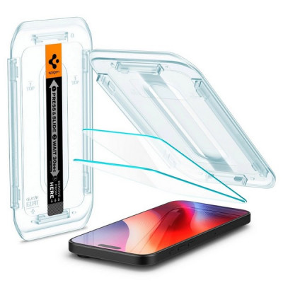 Защитное стекло Spigen Glas.tR EZ Fit для iPhone 16 Pro / 17 / 17 Pro 2 шт. в уп. (AGL07928) прозрачный