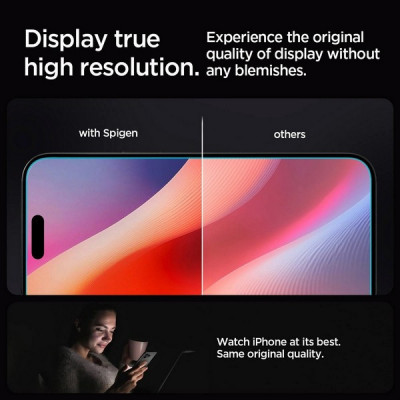 Защитное стекло Spigen Glas.tR EZ Fit для iPhone 16 Pro / 17 / 17 Pro 2 шт. в уп. (AGL07928) прозрачный