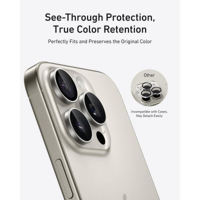 Защитное стекло для камеры Anker Camera Lens Protector для iPhone 16 Pro/16 Pro Max (Pack of 2) A720GH6A