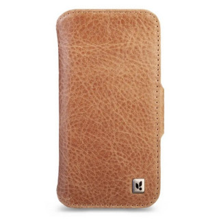 Чехол книжка/бумажник из кожи Vaja Wallet для iPhone 17 Pro Max 6.9" V-Mag Pull Up Camel