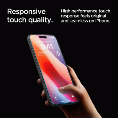 Защитное стекло Spigen Glas.tR EZ Fit для iPhone 16 Pro Max / 17 Pro Max 2 шт. в уп. (AGL07907) прозрачный