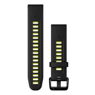 Ремешок силиконовый Garmin QuickFit 20 мм (010-13279-03) Black/Electric Lime