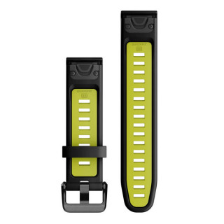 Ремешок силиконовый Garmin QuickFit 20 мм (010-13279-03) Black/Electric Lime
