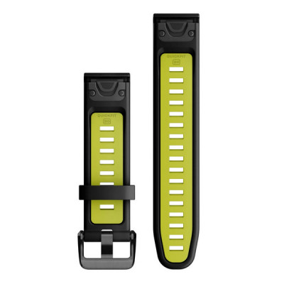 Ремешок силиконовый Garmin QuickFit 20 мм (010-13279-03) Black/Electric Lime