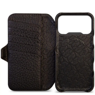 Чехол книжка/бумажник из кожи Vaja Wallet для iPhone 17 Pro Max 6.9" V-Mag Floater Black