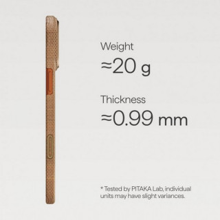 Чехол Pitaka Ultra-Slim Case для iPhone 17 6.3" (KI1701AG) Golden Glint