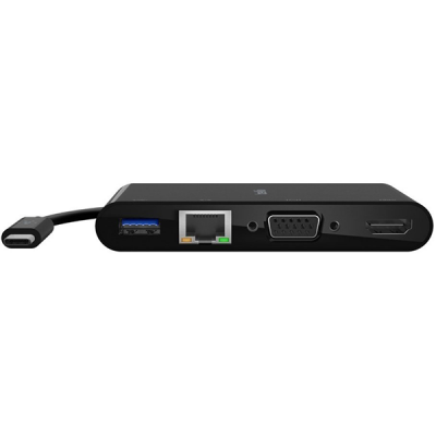Адаптер Belkin USB-C - Ethernet, HDMI, VGA, USB-A, (AVC005BTBK), черный