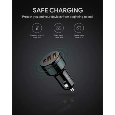 Автомобильное зарядное устройство Aukey Expedition Mix 36W 3A/2xUSB-A/1xUSB-C черный (CC-Y16)