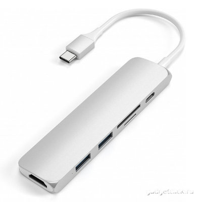 USB-концентратор Satechi Slim Multi-Port V2 Type-C 4K (ST-SCMA2S)