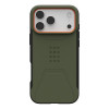 Чехол UAG Civilian для iPhone 17 Pro Max 6.9" (114546117297) Olive/Orange