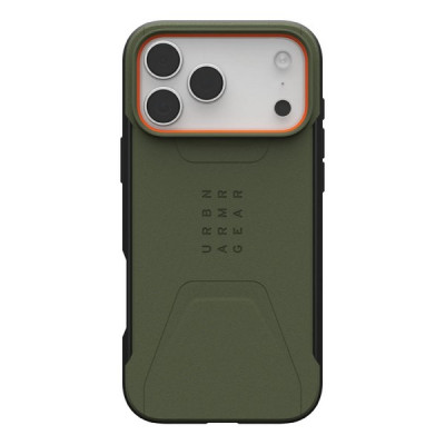 Чехол UAG Civilian для iPhone 17 Pro Max 6.9" (114546117297) Olive/Orange