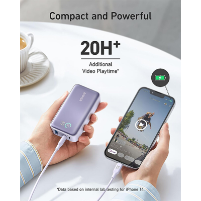 Внешний аккумулятор Anker 533 Power Bank 10000 мАч (A1256H11) черный
