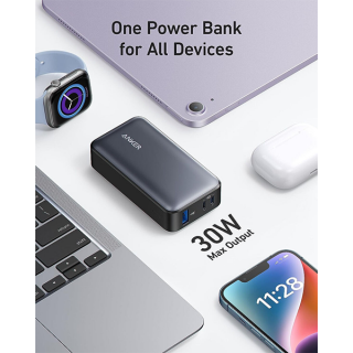 Внешний аккумулятор Anker 533 Power Bank 10000 мАч (A1256H11) черный