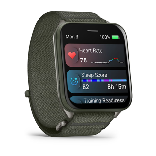 Garmin Venu X1 темно зеленый с титановой задней крышкой и зеленым нейлоновым ремешком (010-02980-01/010-02980-03)