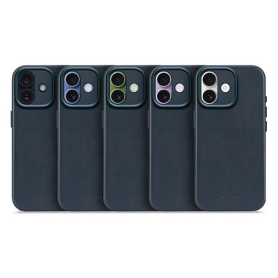 Чехол Decoded Leather Back Cover Mag Case для iPhone 17 (D26IPO17BC1NW) Navy Shadow