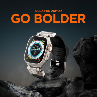 Ремешок Spigen DuraPro Armor PU для Apple Watch 49/45/44/42 мм (AMP07591) Black