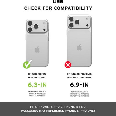 Чехол UAG Trooper MagFit для iPhone 18 Pro/17 Pro 6.3" (114521114G31) Clear/Ash