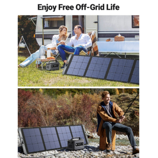 Солнечная панель портативная UGREEN SC200 (15114) Solar Panel 200Вт тёмно-серый РСТ
