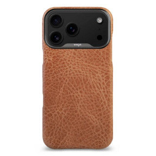Чехол-накладка из кожи Vaja Grip для iPhone 17 Pro Max 6.9" V-Mag Pull Up Camel