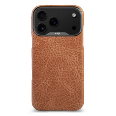 Чехол-накладка из кожи Vaja Grip для iPhone 17 Pro Max 6.9" V-Mag Pull Up Camel