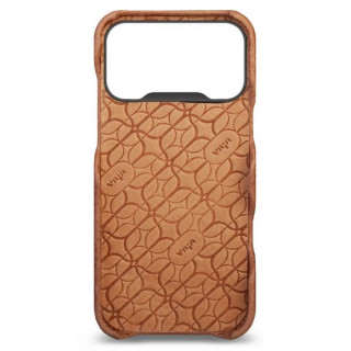 Чехол-накладка из кожи Vaja Grip для iPhone 17 Pro Max 6.9" V-Mag Pull Up Camel
