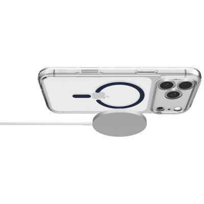 Чехол Spigen Ultra Hybrid MagFit для iPhone 18 Pro Max / 17 Pro Max (ACS12121) Clear Deep Blue