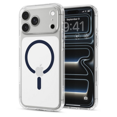 Чехол Spigen Ultra Hybrid MagFit для iPhone 18 Pro Max / 17 Pro Max (ACS12121) Clear Deep Blue