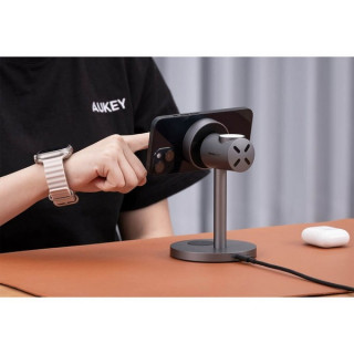 Беспроводное зарядное устройство Aukey 3 в 1 Qi2 25W (AMC-LC-MC311) серый