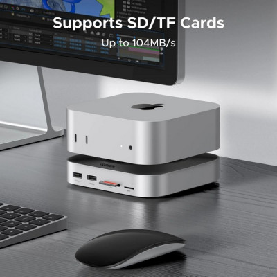 Док-станция UGREEN CM841 11-in-1 Docking Station для Mac Mini M4/M4 Pro with NVMe SSD Enclosure (65487)