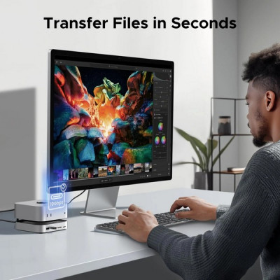 Док-станция UGREEN CM841 11-in-1 Docking Station для Mac Mini M4/M4 Pro with NVMe SSD Enclosure (65487)