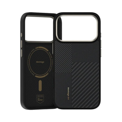 Чехол Benks Montage ArmorPro Case built with Kevlar для iPhone 17 Pro Max 6.9" (C.K.FL.AP.BK.MA70) черный кевлар